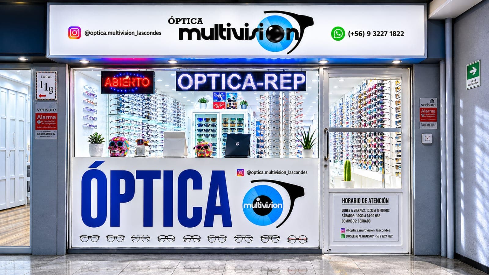 Fachada Óptica Multivision Las Condes